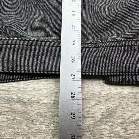 Guess Denim Trucker Jacket Men's XXL Gray Iridescent Silver Y2K Baggy Vintage - Picture 14 of 14